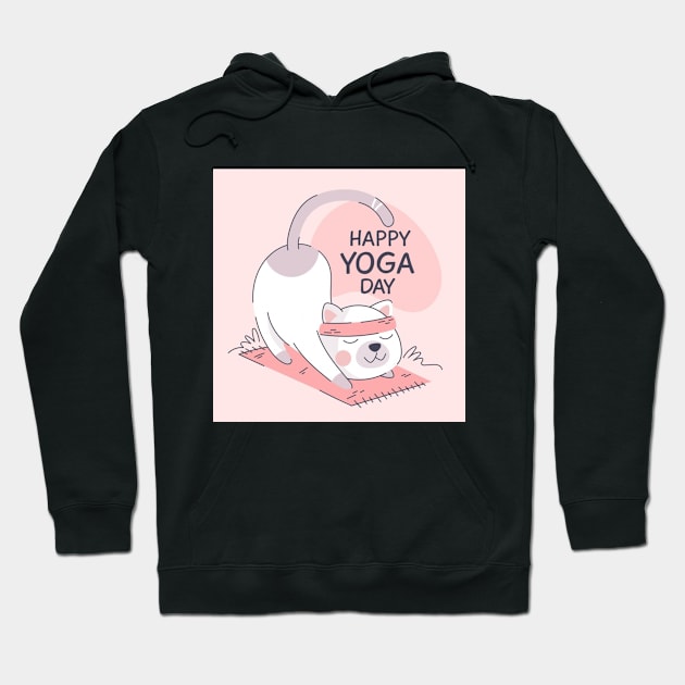 Cat doing yoga Hoodie by TheDesigNook